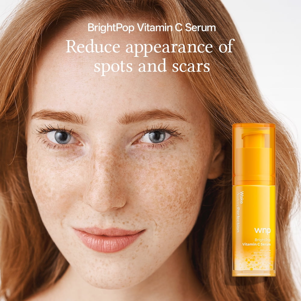 WNP Vitamin C Brightening Serum with Hyaluronic Acid & Vitamin E, Dermatologist Tested Anti-Aging Treatment, 30ml