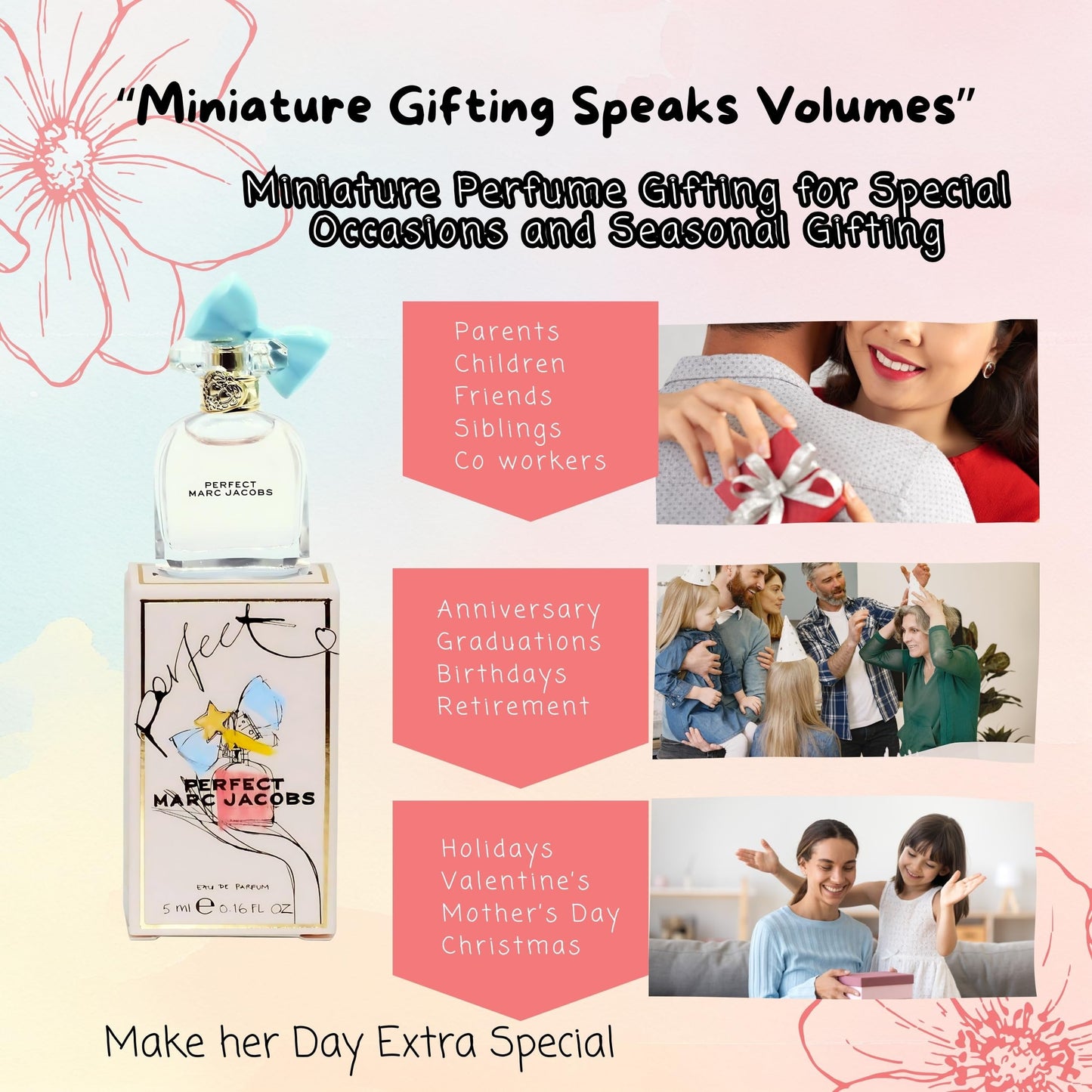 Marc Jacobs Perfect Eau de Parfum for Women Mini Splash, 0.16 Ounce