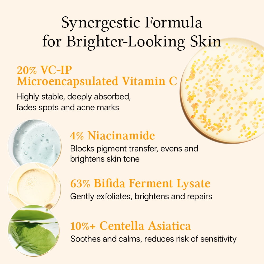 WNP Vitamin C Brightening Serum with Hyaluronic Acid & Vitamin E, Dermatologist Tested Anti-Aging Treatment, 30ml