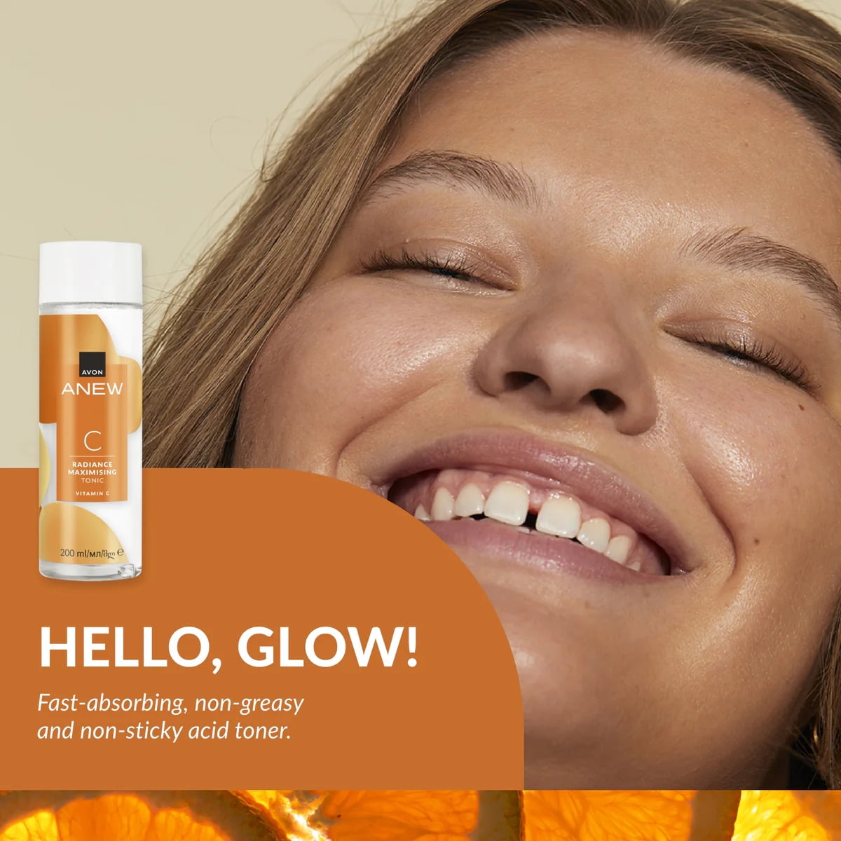 Avon Anew Radiance Maximising Vitamin C Tonic – Brightening & Exfoliating Facial Toner, 6.76 fl oz / 200 ml