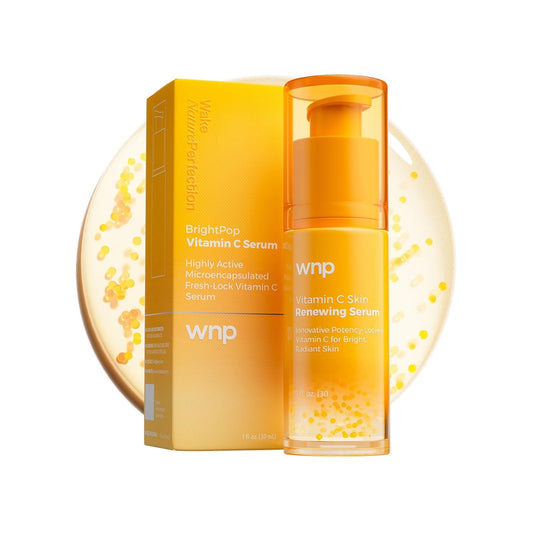 WNP Vitamin C Brightening Serum with Hyaluronic Acid & Vitamin E, Dermatologist Tested Anti-Aging Treatment, 30ml