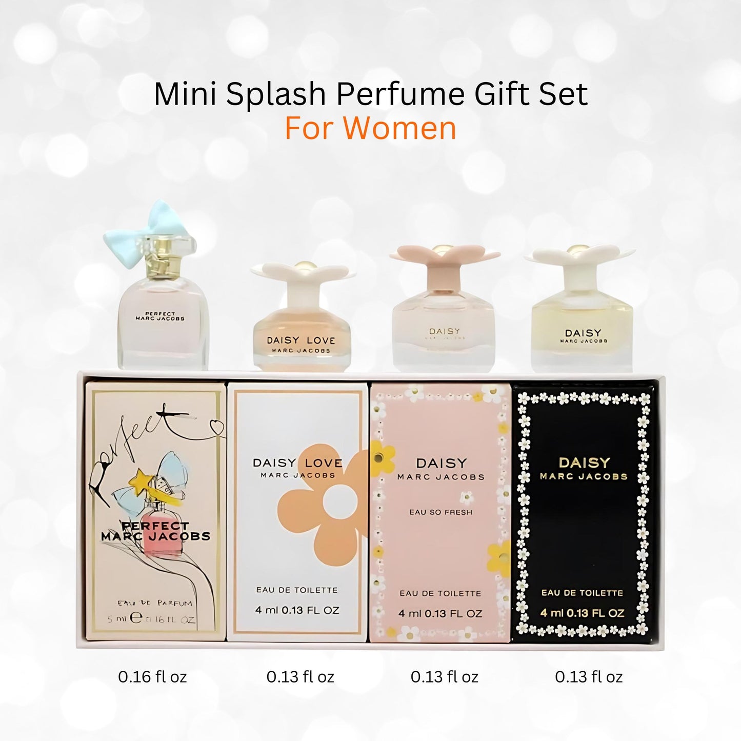 Marc Jacobs 4 Pieces for Women Mini Gift Set, 0.55 Ounce