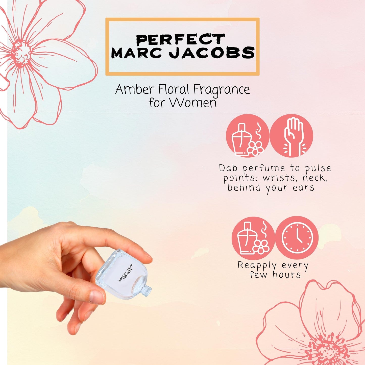 Marc Jacobs Perfect Eau de Parfum for Women Mini Splash, 0.16 Ounce